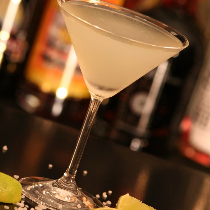Fresh-lime margarita with salted rim